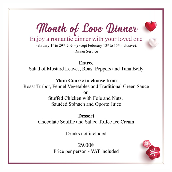 The Month of Love Menu